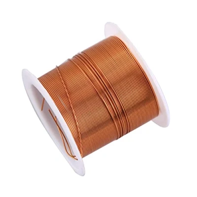 Imagen de bobina de alambre magnético 0.5mmx10m, magnética esmaltada, 1 carrete, clasificación temperatura Natural ampliamente utilizada para transformadores inductor