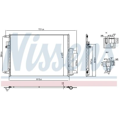 Imagen de NISSENS 940955 Condensador con secador R134a, R1234yf