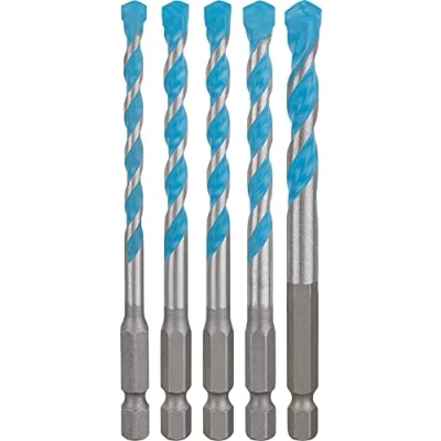 Imagen de Bosch Professional 5 piezas Set de brocas Expert HEX 9 MultiConstruction (para Hormigón, Ø 5.5 8 mm, accesorios Taladro impacto rotativo)