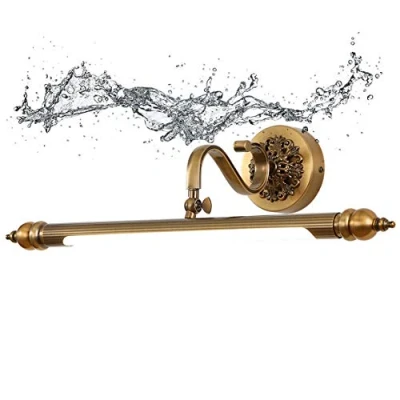 Imagen de LANMOU Vintage LED Luz para Espejo Tocador, Aplique de Baño 180 Giratorio Retro Rustico Pared,12w/71.5cm