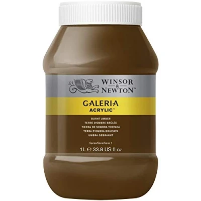 Imagen de Winsor &amp; Newton acrílico Galeria bote de 1L tierra sombra tostada