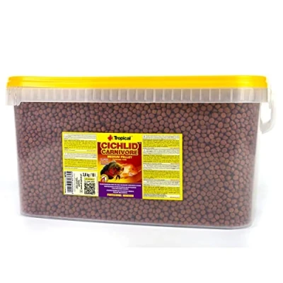 Imagen de Tropical Cichlid Carnivore Pellet M 10L Alimento para Peces, No aplicable, 10 L, 3600