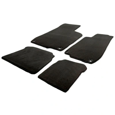 Imagen de AutoStyle TM FO569V Juego de alfombrillas suelo Terciopelo delante y detrás 4 negro