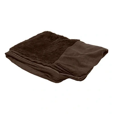 Imagen de FurHaven Funda de Repuesto para Cama Perro, Felpa y Gamuza, Estilo sofá, Lavable a máquina, Color expreso, tamaño Jumbo (XL)