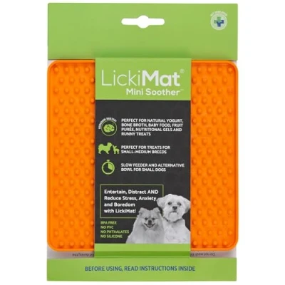 Imagen de LickiMat Mini Classics Alfombrilla interactiva de alimentación para mascotas, alimentador lento con diseño moderno, enriquecimiento la unión familiar y alivio ansiedad