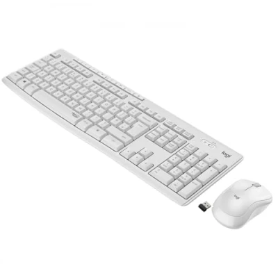 Imagen de Pack Keyboard Mouse Inalámbrico Logitech Mk295 Silenttouch Teclado Numérico Francés Azerty Blanco