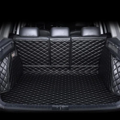 Imagen de HIPATU Cobertura Completa Funda De Maletero Coche para BMW X3 2018 2023 2024 2025, Cuero Antislip Alfombrillas Proteccion,A Black
