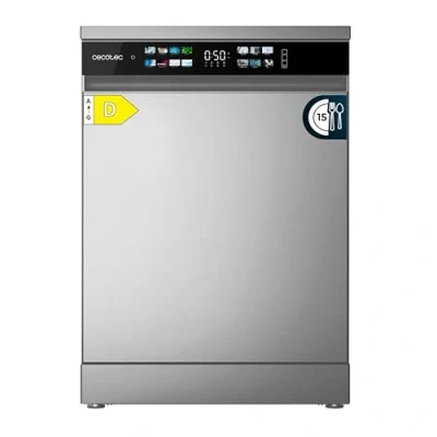 Imagen de Cecotec Lavavajillas 60 cm Libre Instalación Bolero Aguazero 6210 Inox D. 15 Cubiertos, Bajo Consumo, Pantalla Fullcolor XXL, Tercera Bandeja, 14 Programas, Dual Zone Wash, Bandeja Ajustable,