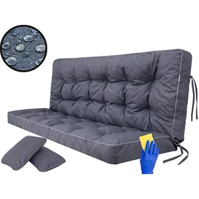 Imagen de cojín de asiento para banco jardín, columpio, suelo, columpio exterior e interior, 180 cm, azul marino