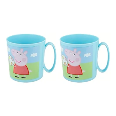 Imagen de ALMACENESADAN 4696, Pack peppa pig, compuesto por 2 tazas microondas 350ml, producto reutilizable, sin BPA