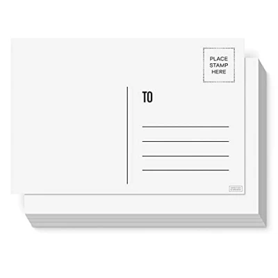 Imagen de Sweetzer &amp; Orange Blank Postcards for Mailing. 60 White 4x6 Post Cards, Mailable Set. Make Your Own Printable Postcards. 300gsm Postcard Paper Cardstock, Bulk Card Pack.