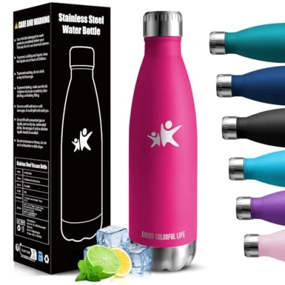 Imagen de HoneyHolly Botella Agua Acero Inoxidable, Termica 750ml sin BPA, de Deportiva, Doble Pared al Vacío a Prueba Fugas, Cantimplora para Gimnasio
