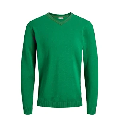 Imagen de Jack &amp; Jones Male Jersey de Punto en V, Verde (Verdant Green), M