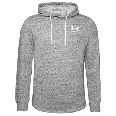 Imagen de Under Armour Men&#039;s Rival Terry Long Crew Neck Hoodie, Onyx White (112)/Team Orange, Medium