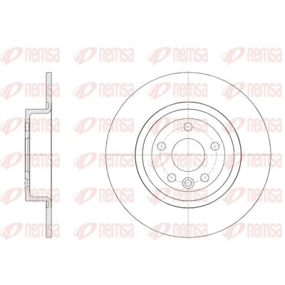 Imagen de REMSA Disco de freno Eje trasero 317, 317mm 10mm 5 macizo 62047.00 Discos freno,