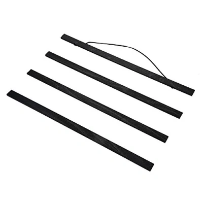 Imagen de Percha magnética para carteles, carteles de exhibición madera negra pared con marco DIY desplazamiento Impresión en lienzo Decoración hogar (30cm)