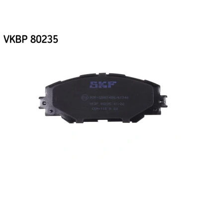 Imagen de SKF VKBP 80235 Juego de pastillas freno no preparado para indicador desgaste TOYOTA: Auris Hatchback, RAV4 III SUV, IV SUV