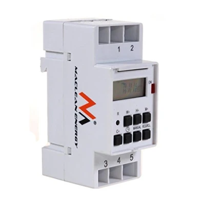 Imagen de Maclean MCE09 Programador/temporizador eléctrico digital semanal tipo carril DIN 16A 220V (1)