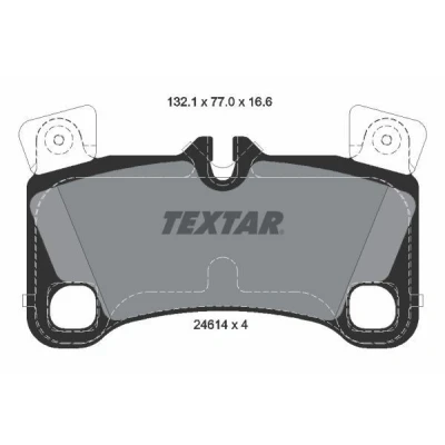 Imagen de TEXTAR 2461401 Juego de pastillas freno preparado para indicador desgaste con pesos equilibrio PORSCHE: Cayenne, VOLKSWAGEN: Touareg I, AUDI: Q7