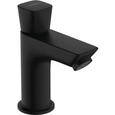 Imagen de hansgrohe Logis grifo lavabo de agua fría sin desagüe, monomando 79 mm, mezclador ahorro (EcoSmart), negro mate, 71120670