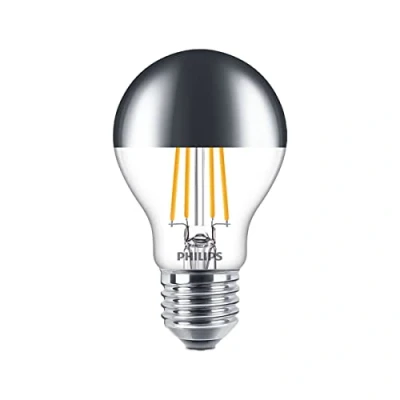 Imagen de Philips Bombilla LED cristal 50W estándar E27 luz blanca cálida, transparente, regulable