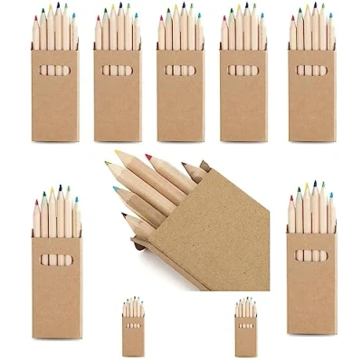 Imagen de notrash2003 lápices compatibles con EN71 3 y 1 en 6 de colores, como regalo fiesta, también para restaurantes u hoteles el gabinete cartón duradero