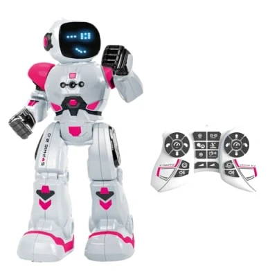 Imagen de Xtrem Bots Sophie niños con Sensor de Movimiento, Interactivo Control Remoto programable. Juguetes Robot Inteligente, Color blanco/rosa (XTB 808384)