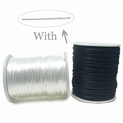 Imagen de Cuerda De Cola Ratón Nylon Cord 1.5mm 90 Yard Kumihimo Seda Satén Cordón DIY Abalorios Hilo Cording