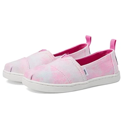 Imagen de TOMS Classic Alpargata, Mocasines Planos Niñas, Rosa (Tinte Anudado Multicolor Neón), 19.5 EU