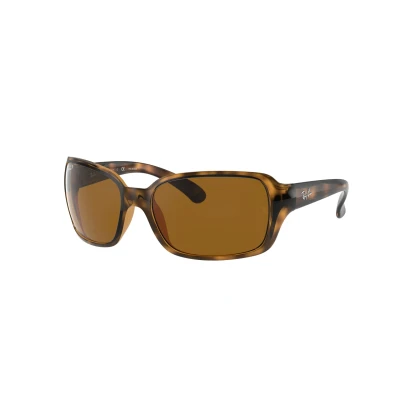 Imagen de Ray Ban Rb4068 Gafas de sol, Rectangulares, Polarizadas, Marrón (Havana)