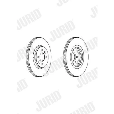 Imagen de JURID 562959JC Disco de freno 280 24 4 ventilado revestido con tornillos RENAULT: MEGANE 2, 2 Coupe Cabriolet, Stufenheck