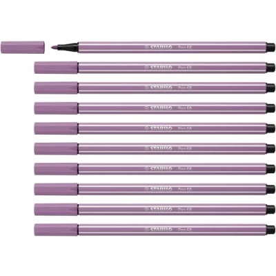 Imagen de Rotulador premium STABILO Pen 68 Caja con 10 unidades color lila grisáceo