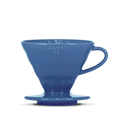 Imagen de HARIO V60 Filtro de café (porcelana, tamaño 02), color azul turquesa