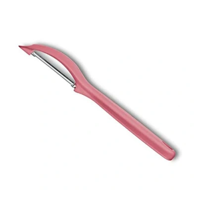 Imagen de Victorinox, 7.6075.12 Kitchen Utensils, pelador universal, hoja extra afilada, microdentado, mango de plástico resistente, rojo claro, fabricado en Suiza, apto para lavavajillas