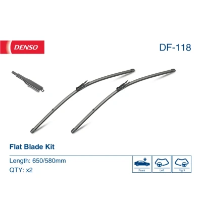 Imagen de Limpiaparabrisas Denso Flat DF 118 Sin marco MERCEDES BENZ: Clase B, A