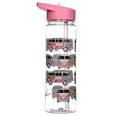 Imagen de Puckator Bouteille d`Eau en Plastique Renforcé SK Ecozen (Gourde) 550ml Volkswagen Van Bus Combi VW T1 Summer Love Botella, Adultos Unisex, Multicolor (Multicolor), Talla Única