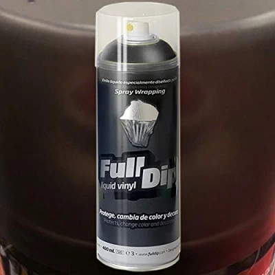 Imagen de AutoFullCar Spray Vinilo LíquidoFull Dip Ahumado Negro para Faros