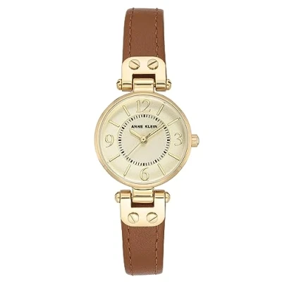 Imagen de ANNE KLEIN Reloj con Pulsera de Piel, Mujer, 10/9442CHHY, Oro