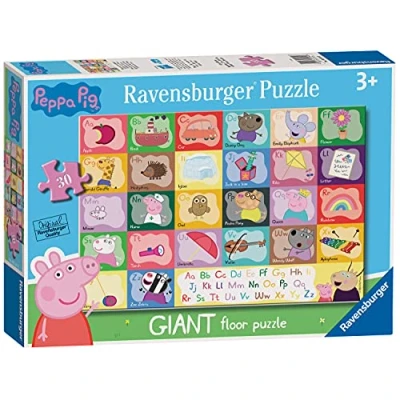 Imagen de Ravensburger Puzzle: Peppa Pig, Abecedario para Niños, Puzzle 3 Años o Más, Puzles Niños Años, Rompecabezas Puzzle, Regalo Niño Suelo 30pcs