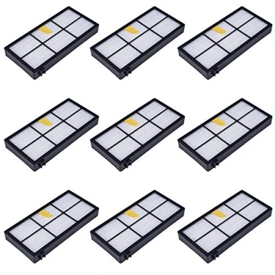 Imagen de MIRTUX Kit de 9 Filtros Compatible con Roomba Serie 800 y 900 Recambios para 850, 860, 870, 880, 890, 960, 980, 990... (Todos lo Modelos)