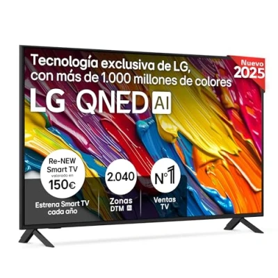 Imagen de LG 55QNED84A6C TV 55&quot;, 4K QNED EVO, Smart TV, WebOS 25, Procesador Potente e Inteligente, Super Upscaling, Dolby Dilgital Plus, Alexa/Google Assistant, Negro