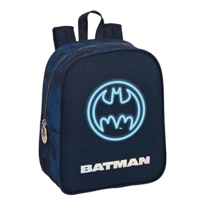 Imagen de Safta BATMAN LEGENDARY Mochila Infantil, Niño, Escolar, Adaptable a Carro, Ideal para Guardería, Cómoda y Versátil, Calidad Resistencia, 22x10x27 cm, Color Azul Marino