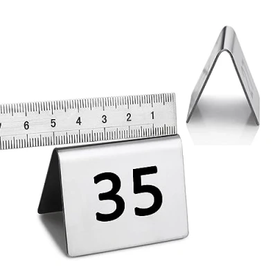 Imagen de LIYI929GP Números De Mesa Tiendas Campaña Acero Inoxidable Mesa, 1 25 50 100 Tarjetas Número La Tabla Tienda Restaurante Cafe Bar Asiento