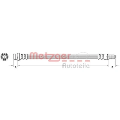 Imagen de METZGER 4110796 Latiguillos de Freno 392 FORD: S Max Mk1, MONDEO 4