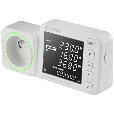 Imagen de VOLTCRAFT SEM5000 FR Medidor de costes energéticos, previsión costes, función alarma, tarifa eléctrica ajustable, registro datos