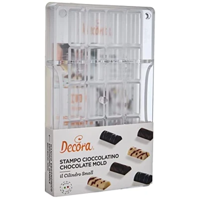 Imagen de Decora 0050115 Professional Chocolate Mould Cylinder 20 Cavities 33 x 16 H8 mm Polycarbonate