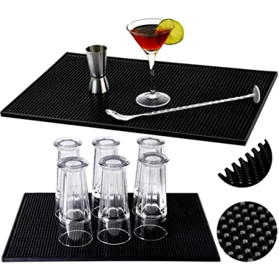 Imagen de Iso Trade Silicone Multipurpose Dish Drying Bar Service Mat Kitchen Potholders for Jar Opener 8637 Escurridores para Cocina, Multicolor, Único