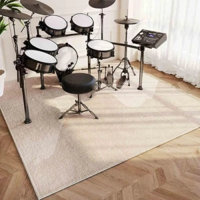 Imagen de Alfombra Bateria, Tambor Alfombrillas Antideslizantes, Alfombras Acusticas, para baterías Percusion Bateria Acustica Electronico, 200 x 180 cm