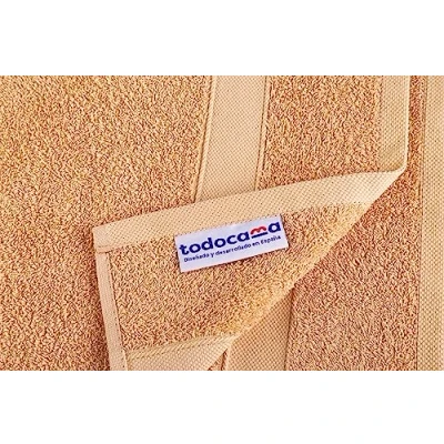 Imagen de Todocama Juego de 2 Toallas, 100% algodón 550 gsm Extra Suaves, 5503, Altamente absorbentes y Secado rápido. (Beige, 100x150 cm)