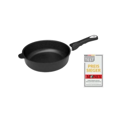 Imagen de AMT Gastroguss Sartén (diámetro 20 cm, altura 7 mango extraíble, fundición de aluminio (aluminio), revestimiento antiadherente Lotan® para cocinar sin grasa, AMZN 720 Z20B
